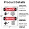 Signmission Electrical Hazard Authorized Only Bilingual Danger Sign, Plastic, 7in W x 10in L, 2PK OS-2PACK-DS-P-710-VS-1197 - alternate 2